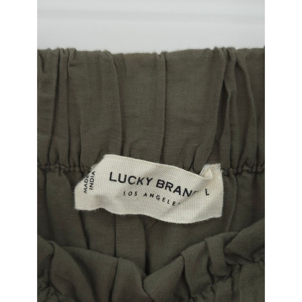 Lucky Brand Tiered Eyelet Skirt Goblincore Green Floral Schiffli Embroidery Boho - Picture 7 of 12
